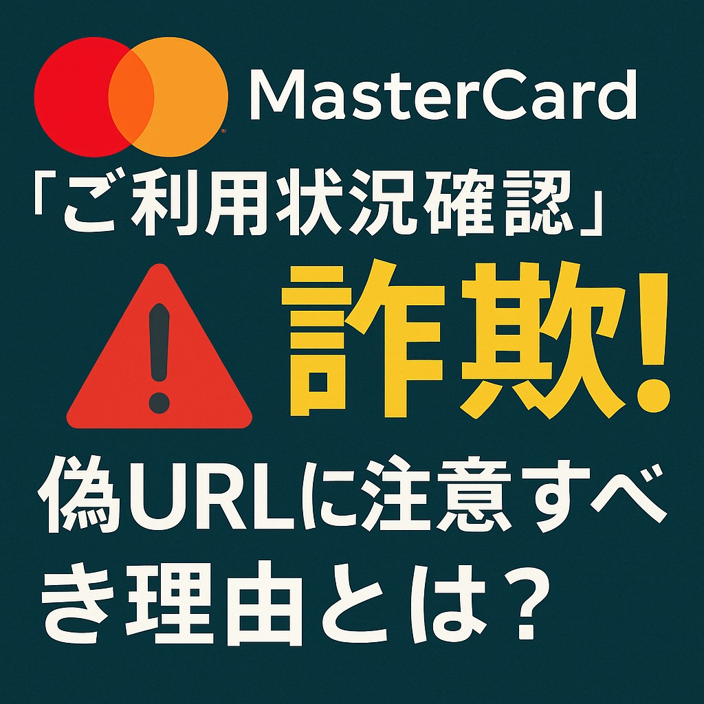 【危険】MasterCard「ご利用状況確認」メールは詐欺！偽URLに注意すべき理由とは？