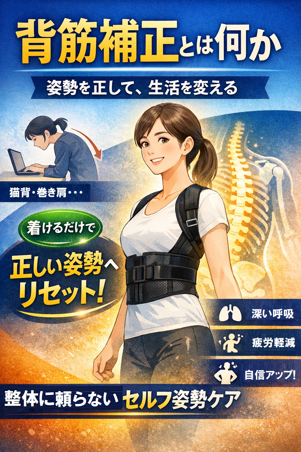 背筋補正とは何か？猫背・巻き肩・姿勢崩れを整える最新サポート完全ガイド