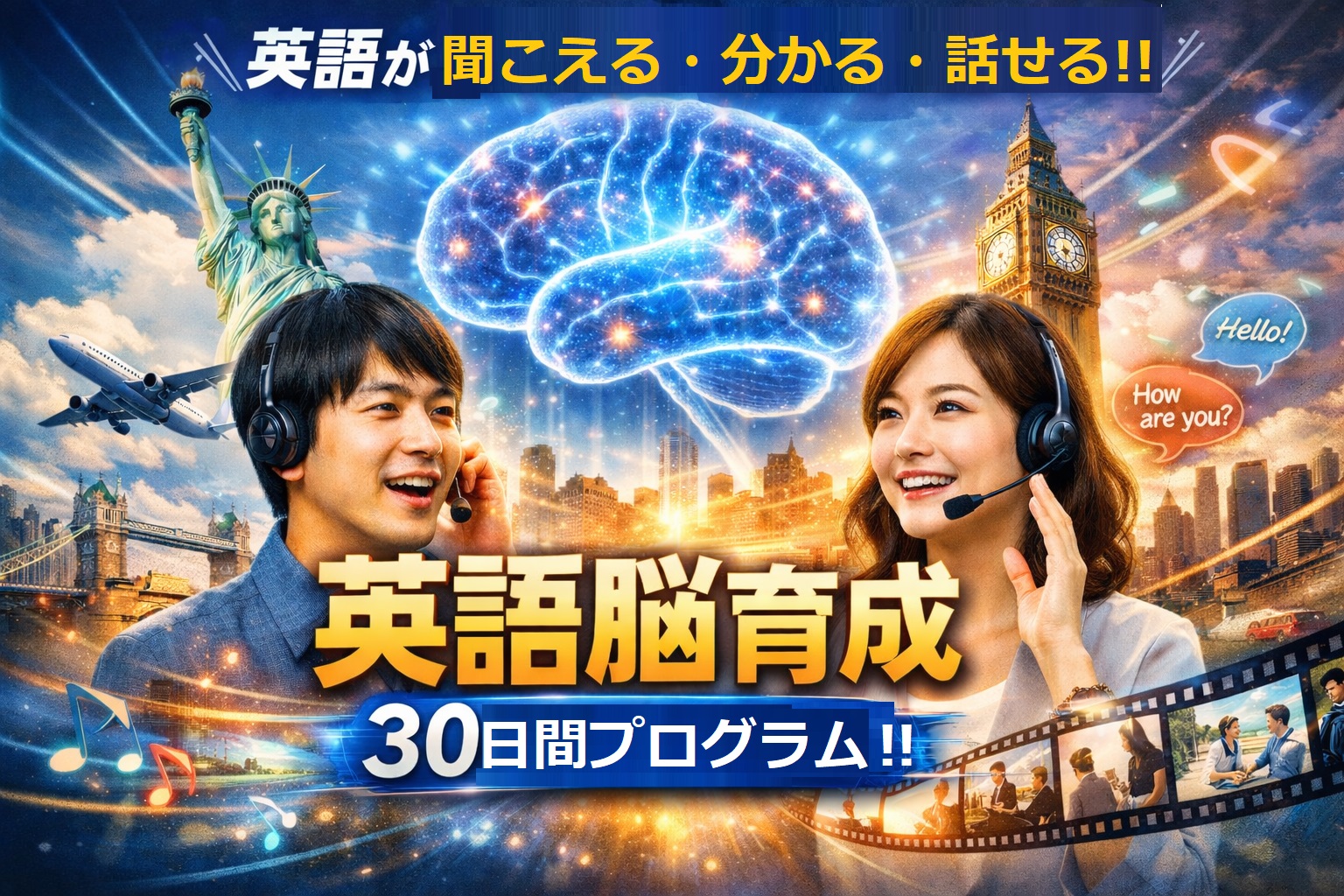 英語が「聞こえる・分かる・話せる」に変わる30日間 ― 科学的メソッドで英語脳を作る完全ガイド